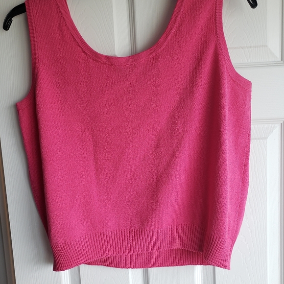 St. john collection sleeveless sweater pink sz L - Picture 3 of 4